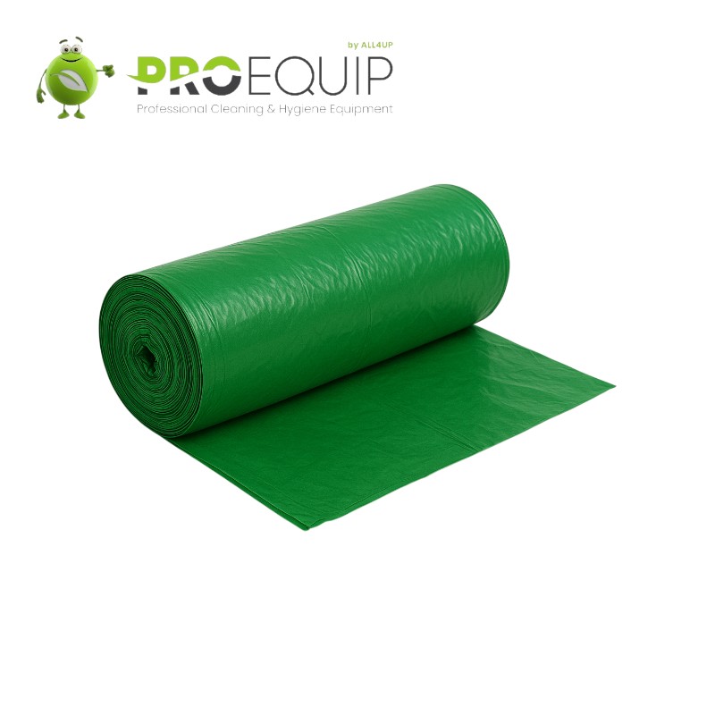 BD afvalzak 110L - 70x110cm - 33µ - Transparant Groen - Vlarema - Doos van 10x20 zakken (Prijs/rol)